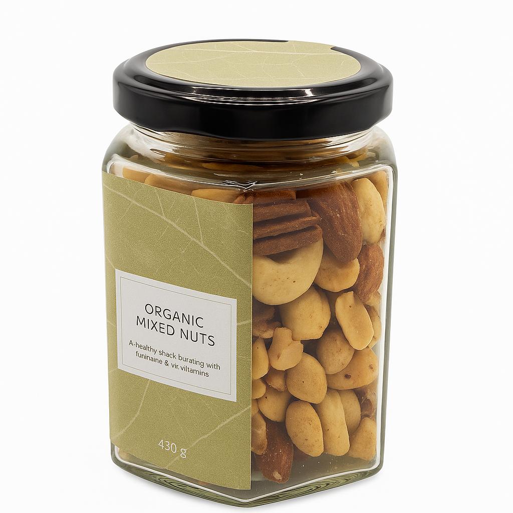 Organic Mixed Nuts - Glass